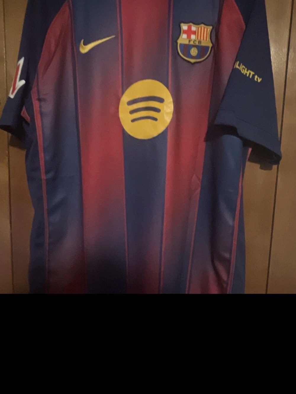 Nike Soccer Jersey in Blue and Red with Yellow Accents